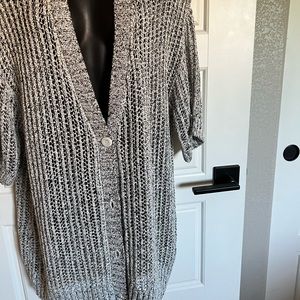 Open knit cardigan